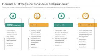 Industrial IOT Strategies To Enhance Oil And Gas Industry