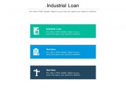 Industrial loan ppt powerpoint presentation visual aids layouts cpb