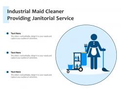 Industrial Maid Cleaner Providing Janitorial Service
