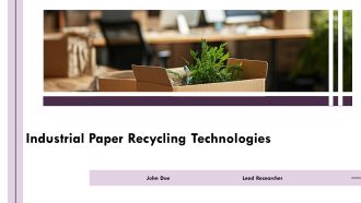 Industrial Paper Recycling Technologies PPT Summary AT