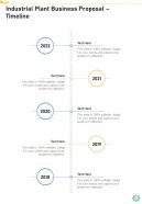 Industrial Plant Business Proposal Timeline One Pager Sample Example Document