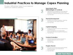 Industrial practices to manage capex planning