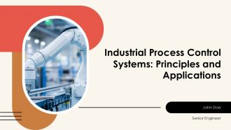 Industrial Process Control Systems Principles And Applications PPT ...