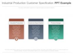 Industrial production customer specification ppt example