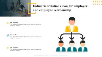Industrial Relations Icon For Employer And Employee Relationship