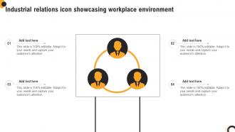 Industrial Relations Icon Showcasing Workplace Environment