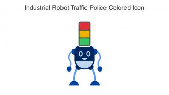 Industrial Robot Traffic Police Colored Icon In Powerpoint Pptx Png And Editable Eps Format