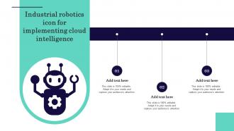 Industrial Robotics Icon For Implementing Cloud Intelligence