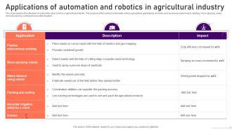 Industrial Robots Applications Of Automation And Robotics In Agricultural Industry
