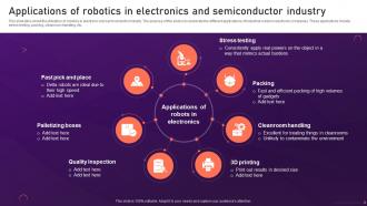 Industrial Robots Applications Of Robotics In Electronics And Semiconductor Industry