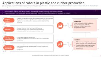 Industrial Robots Applications Of Robots In Plastic And Rubber Production