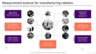 Industrial Robots Measurement Science For Manufacturing Robotics