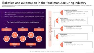 Industrial Robots Robotics And Automation In The Food Manufacturing Industry