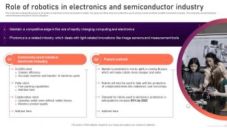 Industrial Robots Role Of Robotics In Electronics And Semiconductor Industry
