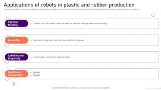 Industrial Robots V2 Applications Of Robots In Plastic And Rubber Production