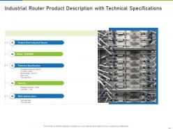 Industrial router product description with technical specifications