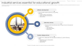 Industrial Services Essential For Educational Growth