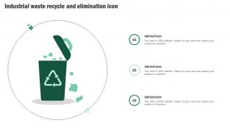 Industrial Waste Recycle And Elimination Icon