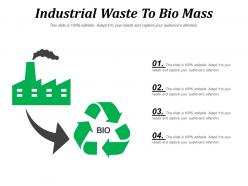 Industrial waste to bio mass