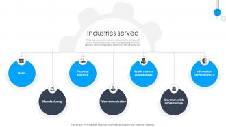 Industries Served Strategic Advisory And Consulting Services CP SS V