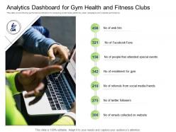 Industry analytics dashboard for gym health and fitness clubs ppt powerpoint presentation example
