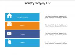Industry category list ppt powerpoint presentation styles visual aids cpb