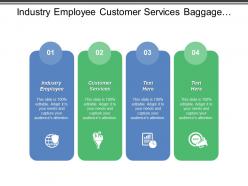 Industry employee customer services baggage logistics qualified technicians