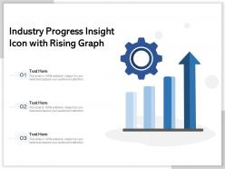 Industry progress insight icon with rising graph