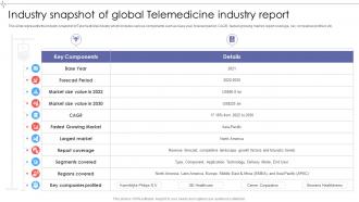 Industry Snapshot Of Global Telemedicine Industry Outlook IR SS