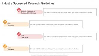 Industry Sponsored Research Guidelines In Powerpoint And Google Slides Cpb
