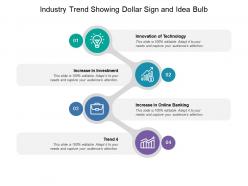 Industry trend showing dollar sign and idea bulb