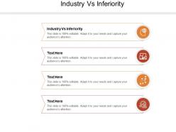 Industry vs inferiority ppt powerpoint presentation professional slideshow cpb