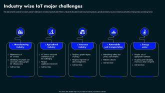 Industry Wise Iot Major Challenges