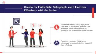 Ineffective Communication As A Reason For Failed Sale Training Ppt