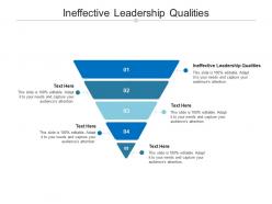Ineffective leadership qualities ppt powerpoint presentation model show cpb