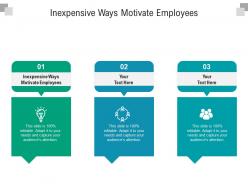 Inexpensive ways motivate employees ppt powerpoint presentation styles influencers cpb