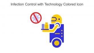 Infection Control With Technology Colored Icon In Powerpoint Pptx Png And Editable Eps Format