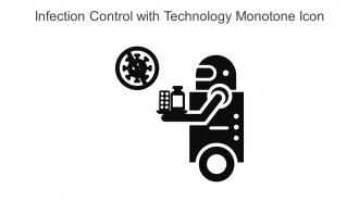 Infection Control With Technology Monotone Icon In Powerpoint Pptx Png And Editable Eps Format
