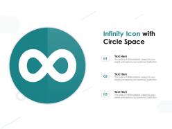 Infinity icon with circle space