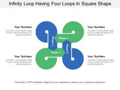 Infinity loop having four loops in square shape