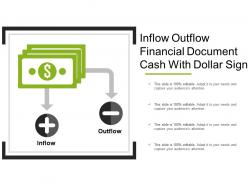 Inflow outflow financial document cash with dollar sign