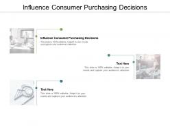 Influence consumer purchasing decisions ppt powerpoint presentation styles cpb