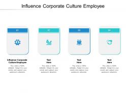 Influence corporate culture employee ppt powerpoint presentation ideas summary cpb