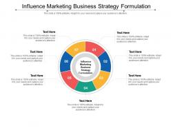 Influence marketing business strategy formulation ppt powerpoint presentation icon objects cpb
