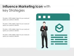 Influence marketing icon with key strategies