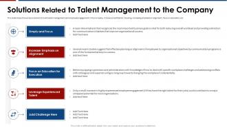 Influence of engagement strategies solutions related to talent management to the company