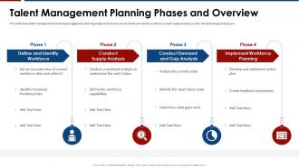 Influence of engagement strategies talent management planning phases and overview