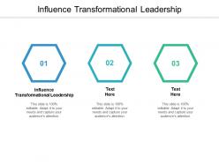 Influence transformational leadership ppt powerpoint presentation summary vector cpb