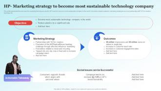 Influencer Advertising Guide Hp Marketing Strategy To Become Most Sustainable Strategy SS V