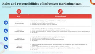 Influencer Advertising Guide Roles And Responsibilities Of Influencer Marketing Team Strategy SS V